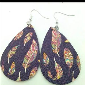 Leather Faux Earrings